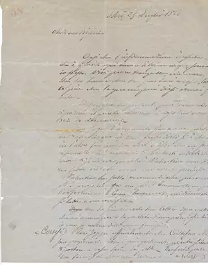 Lettera di Tanara alla moglie